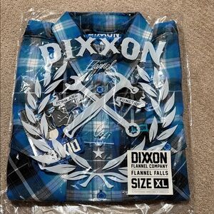 DIXXON Blue and Black Plaid Men's Shirt